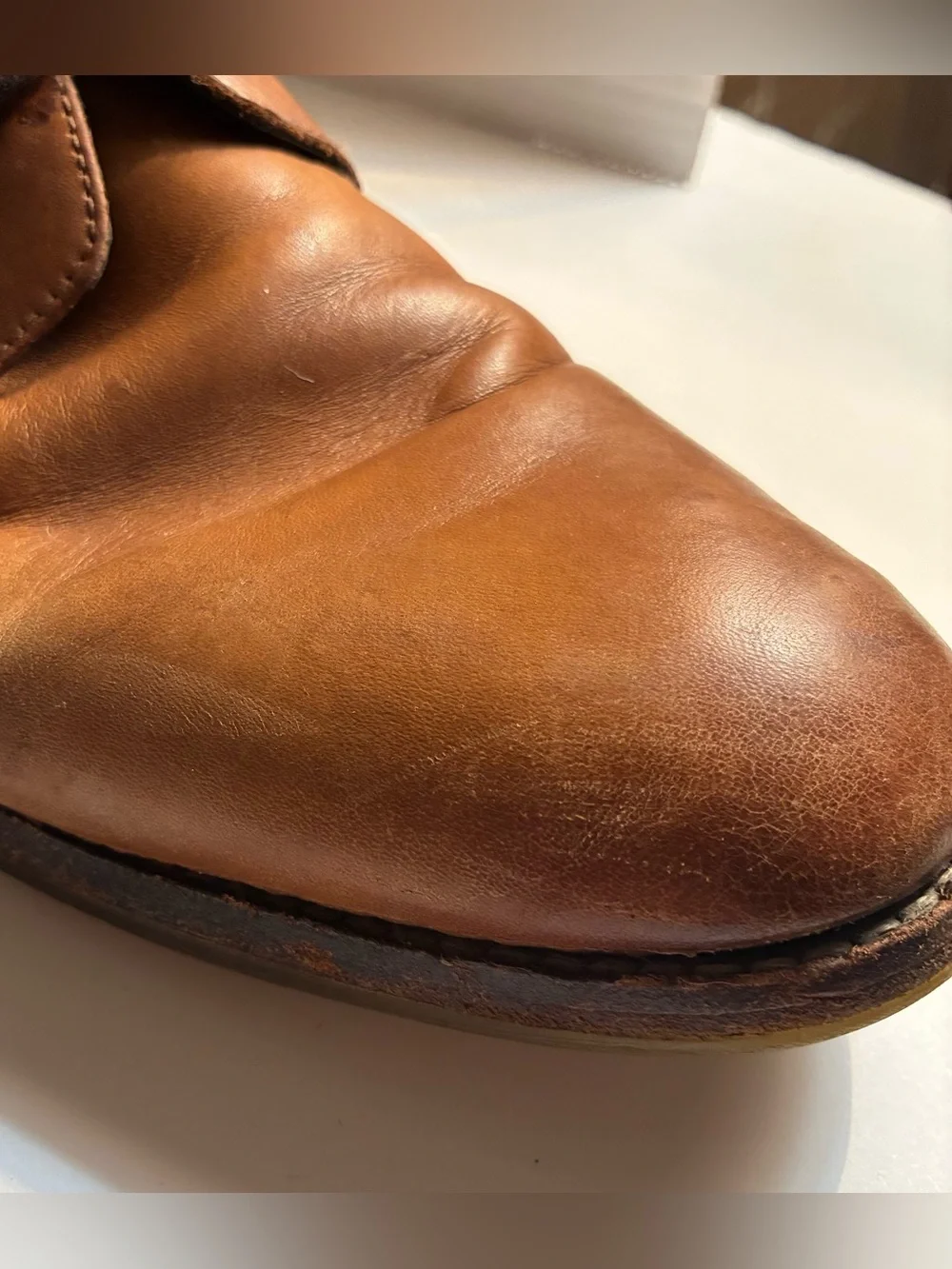 Vintage Men's Brown Leather Chukka Boots - Sleek Lace-Up Comfort Men’s 44 (10)